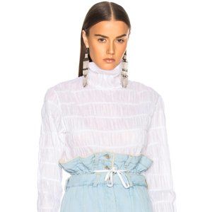 Ruched Long Sleeve High Neck Top by Y/Project